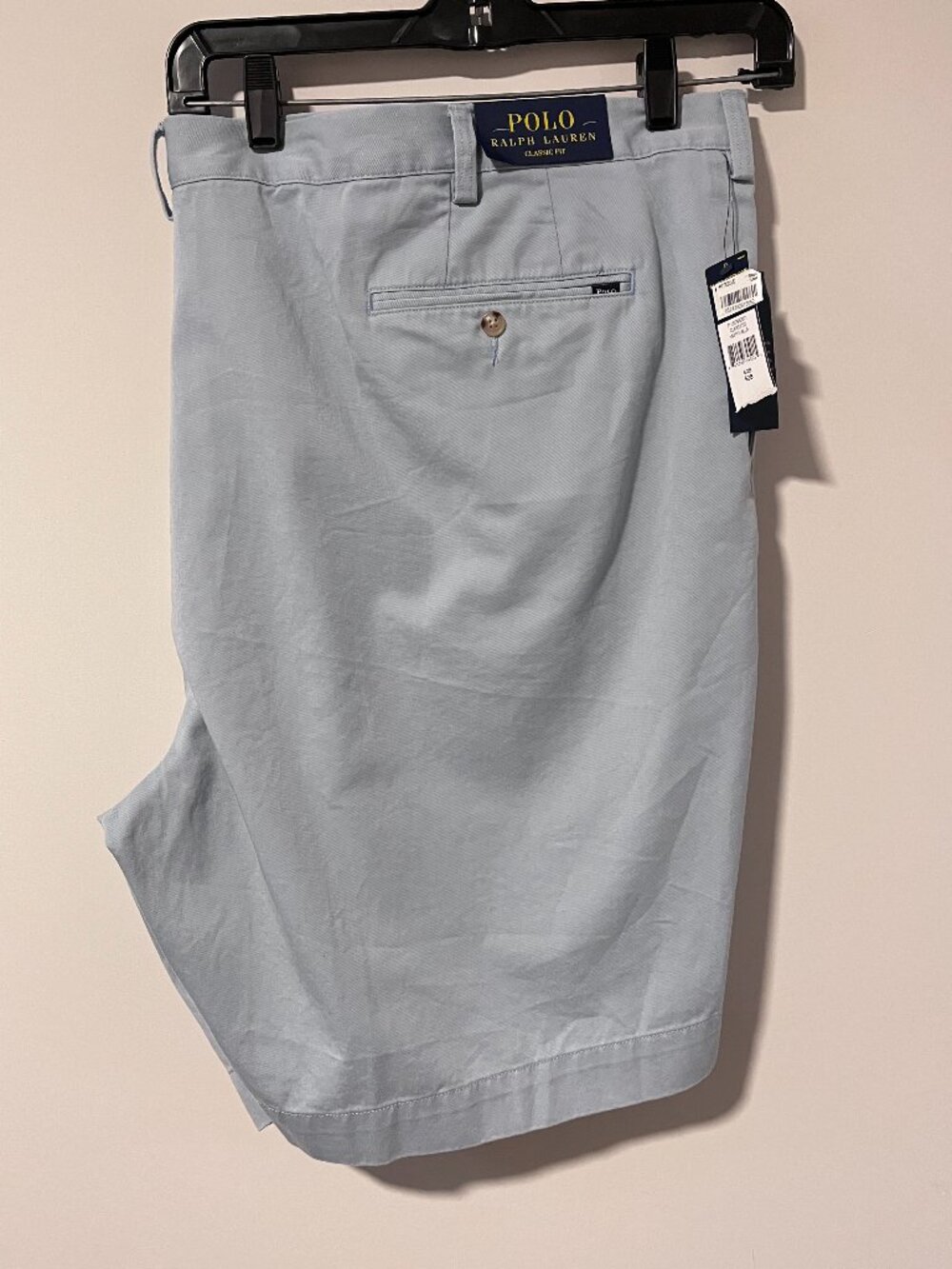 Polo Ralph Lauren Men Classic Fit Short Flat Front Size 52B NEW Hampton Blue